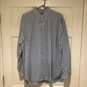 Ralph Lauren Blue and White Casual Button Down Shirt